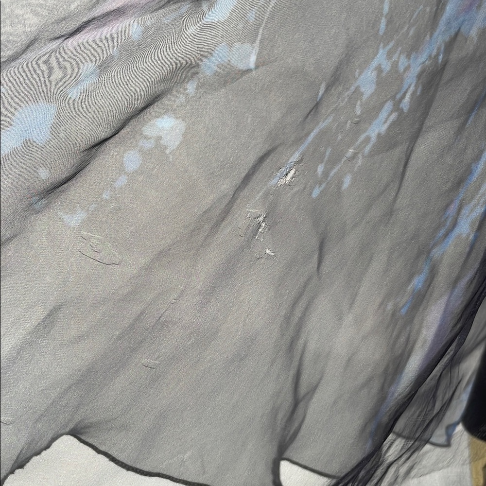 Rene Ruiz Blue Organza Gown, Size 4 - Picture 8 of 16